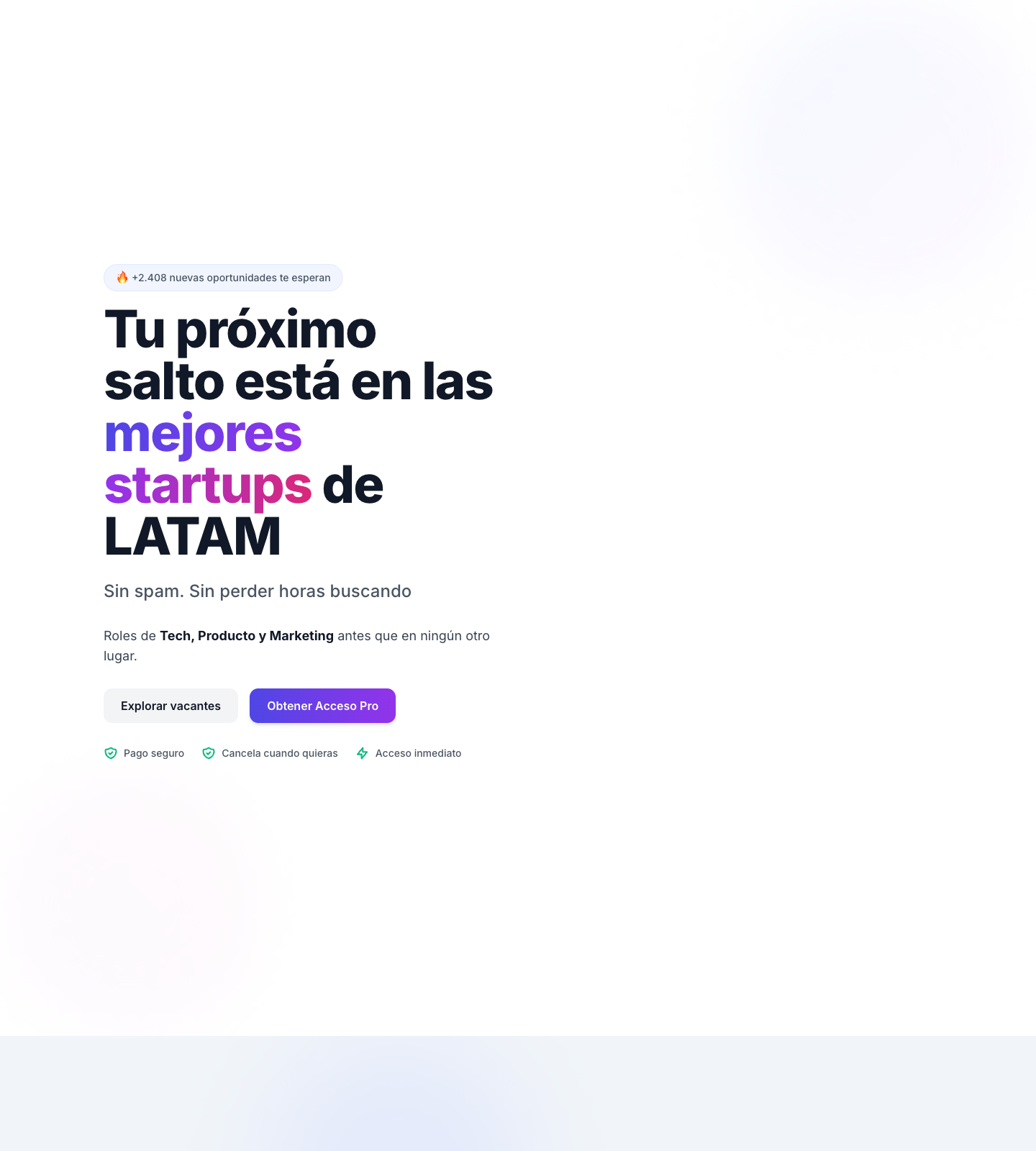 Proyecto Trabaja en LATAM desarrollado por AfaChile - Portal orientado a empleabilidad en la región, pensado para facilitar la conexión entre oportunidades laborales y talento.